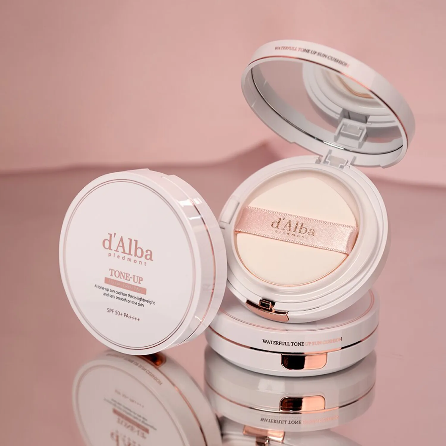 d'Alba Waterful Tone Up Sun Cushion Duo Set (15g + 15g)