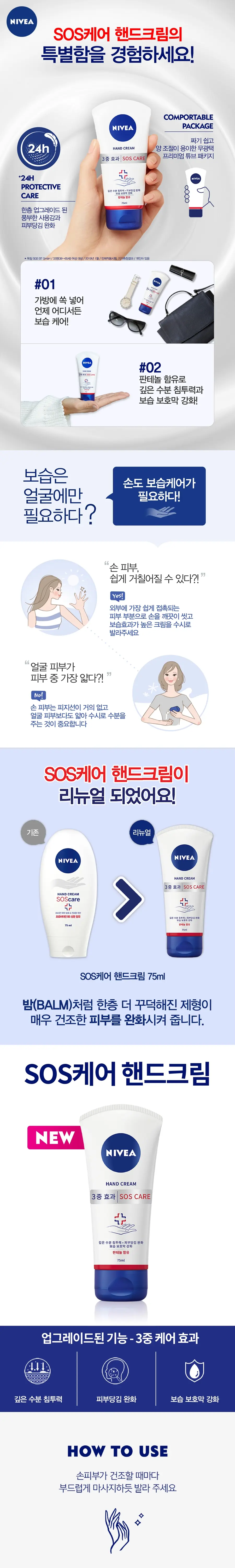 NIVEA SOS Care Hand Cream 75ml