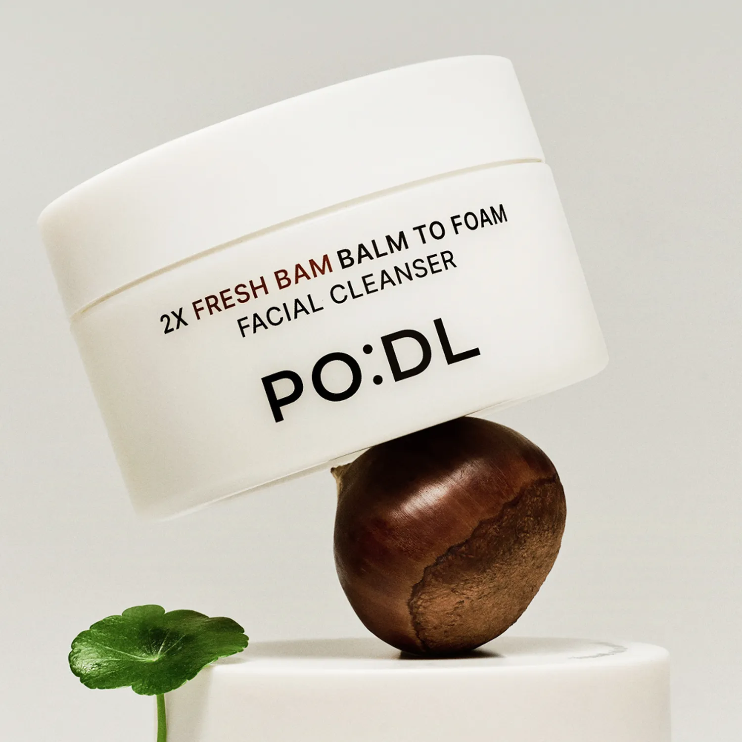 PODL 2X Fresh Bam Balm To Foam Facial Cleanser 130ml Set (+Dual Pore Brush + Wrist Wash Band)