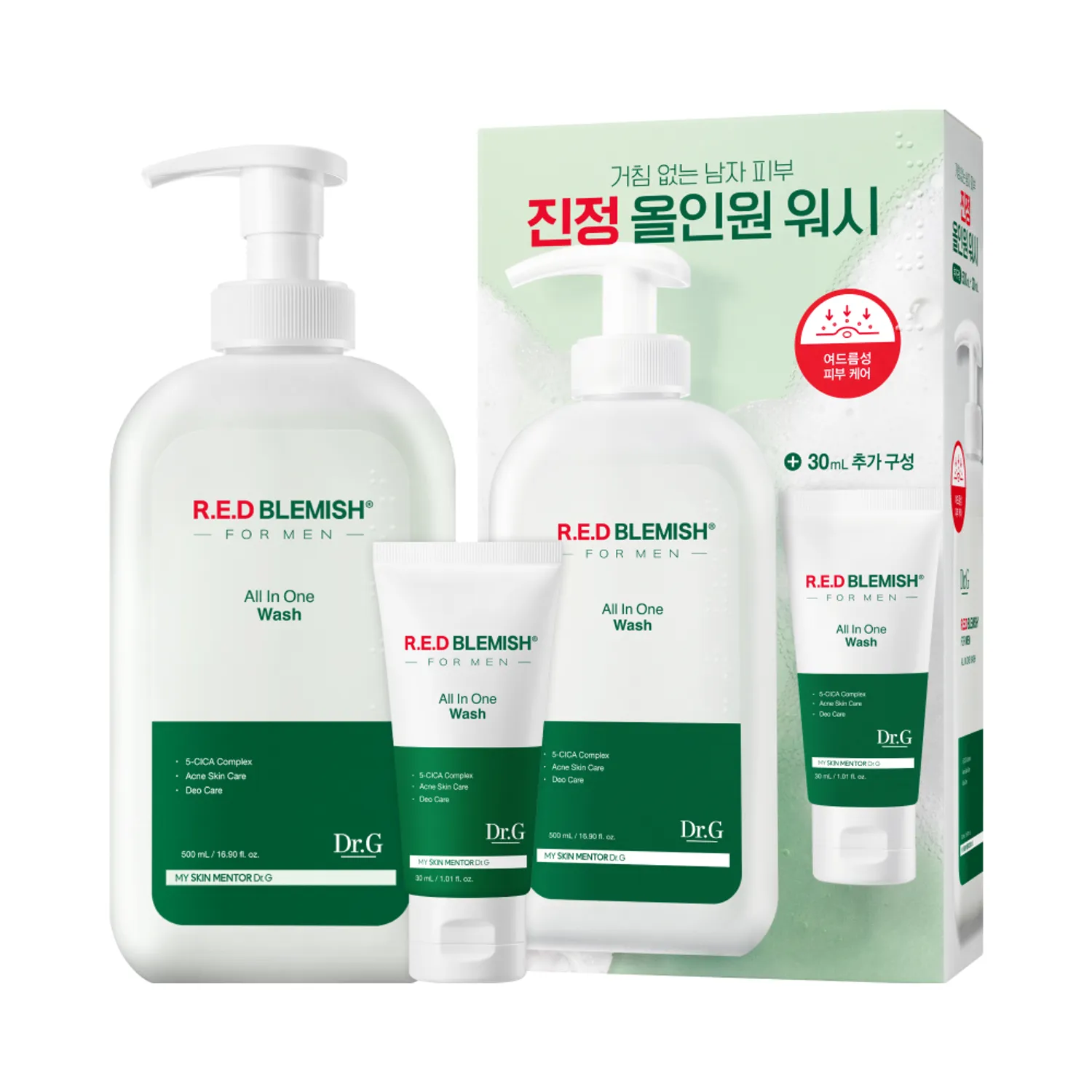 Dr.G Red Blemish For Man All In One Wash 500mL Special Set (+30mL)