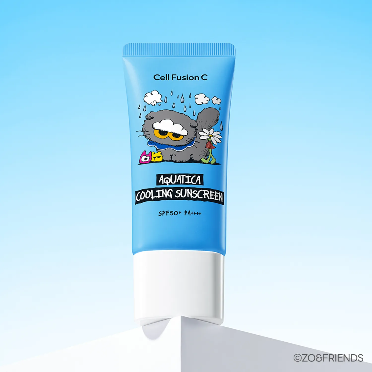 [ZO&FRIENDS EDITION] Cell Fusion C Aquatica Cooling Sunscreen 35ml+35ml Double Set (+10ml+Keyring)