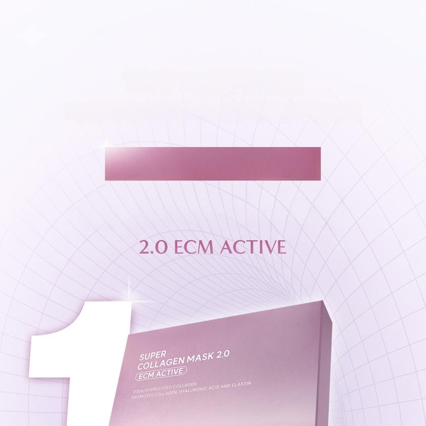 AROCELL Super Collagen Mask 2.0 ECM Active 6ea Set (+2ea)
