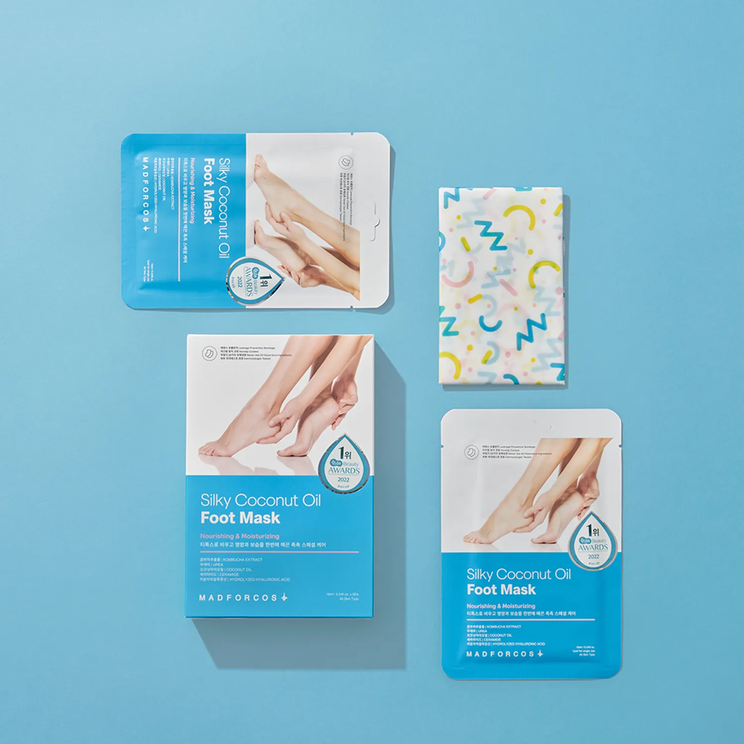 MADFORCOS Silky Coconut Oil Foot Mask (1ea/5ea)