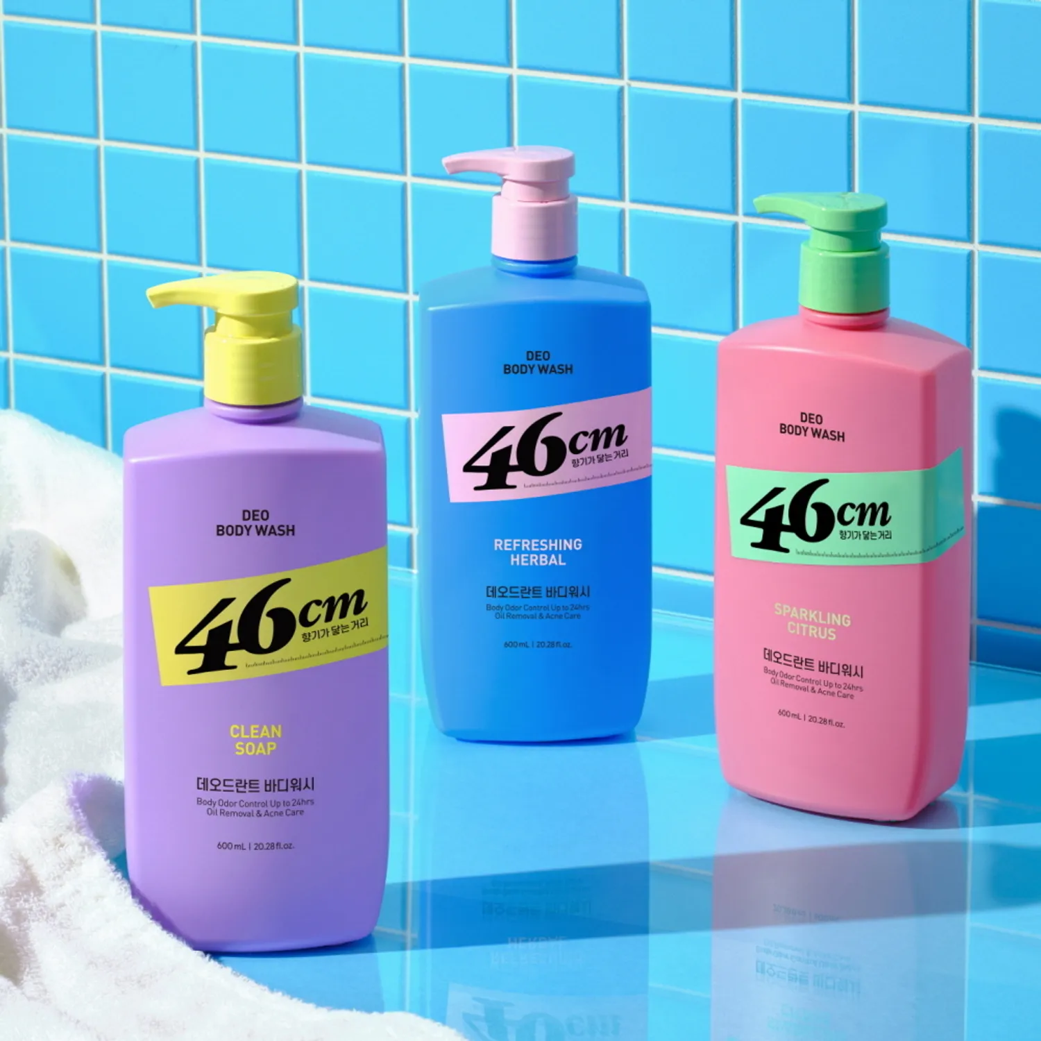 46cm pH-balanced Deo Body Wash 600ml (4 Options)