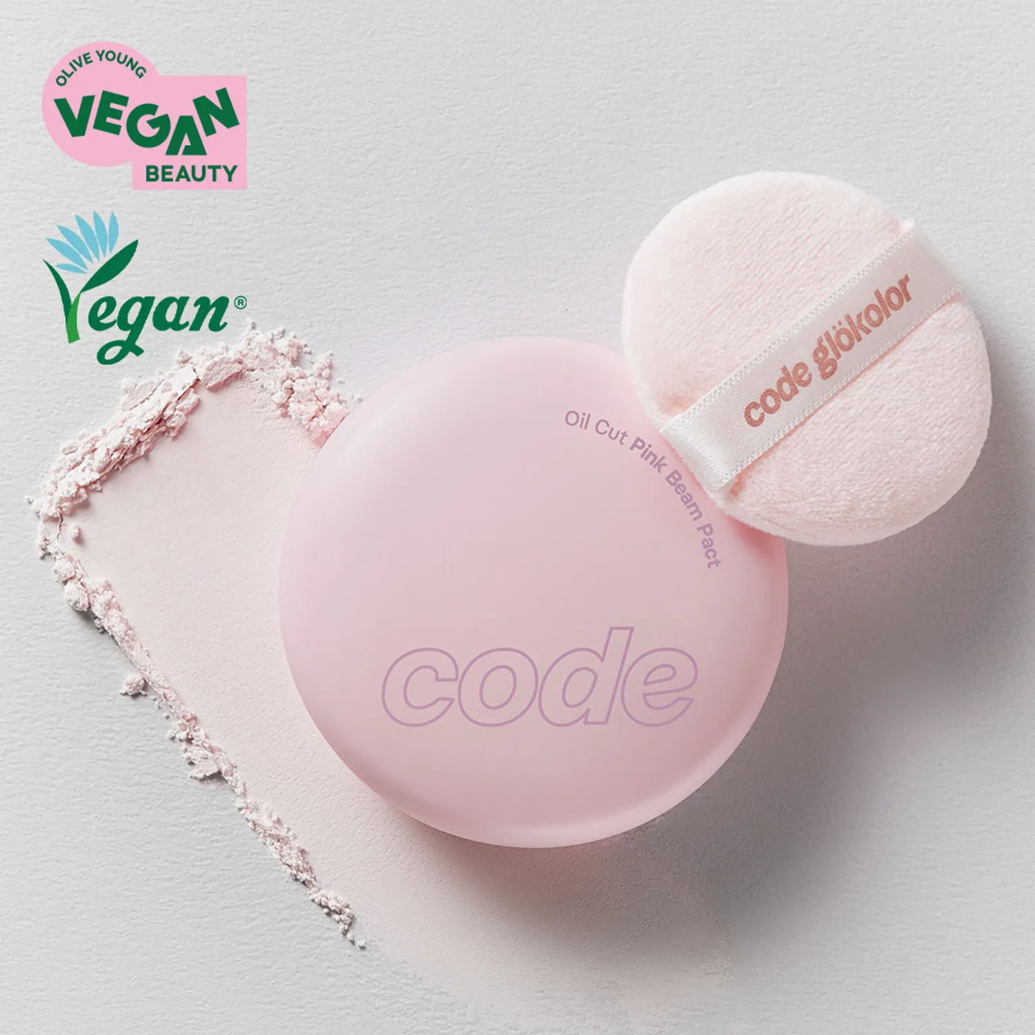 CODE GLOKOLOR Oil-Cut Pink Beam Pact 8g