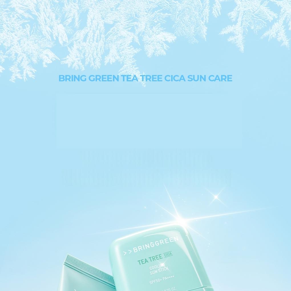 BRINGGREEN Tea Tree Cica Tone Up Sun Cushion 15g+Refill 15g Set (+Mini Sun Cushion 5g)