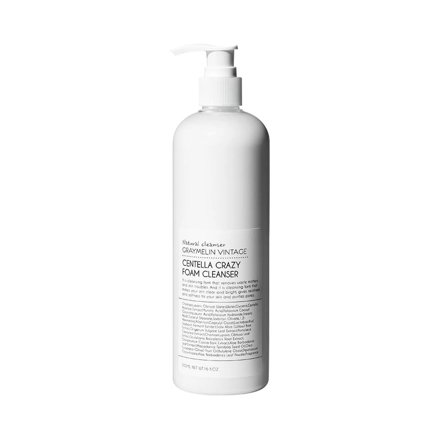 GRAYMELIN Centella Crazy Foam Cleanser 500ml