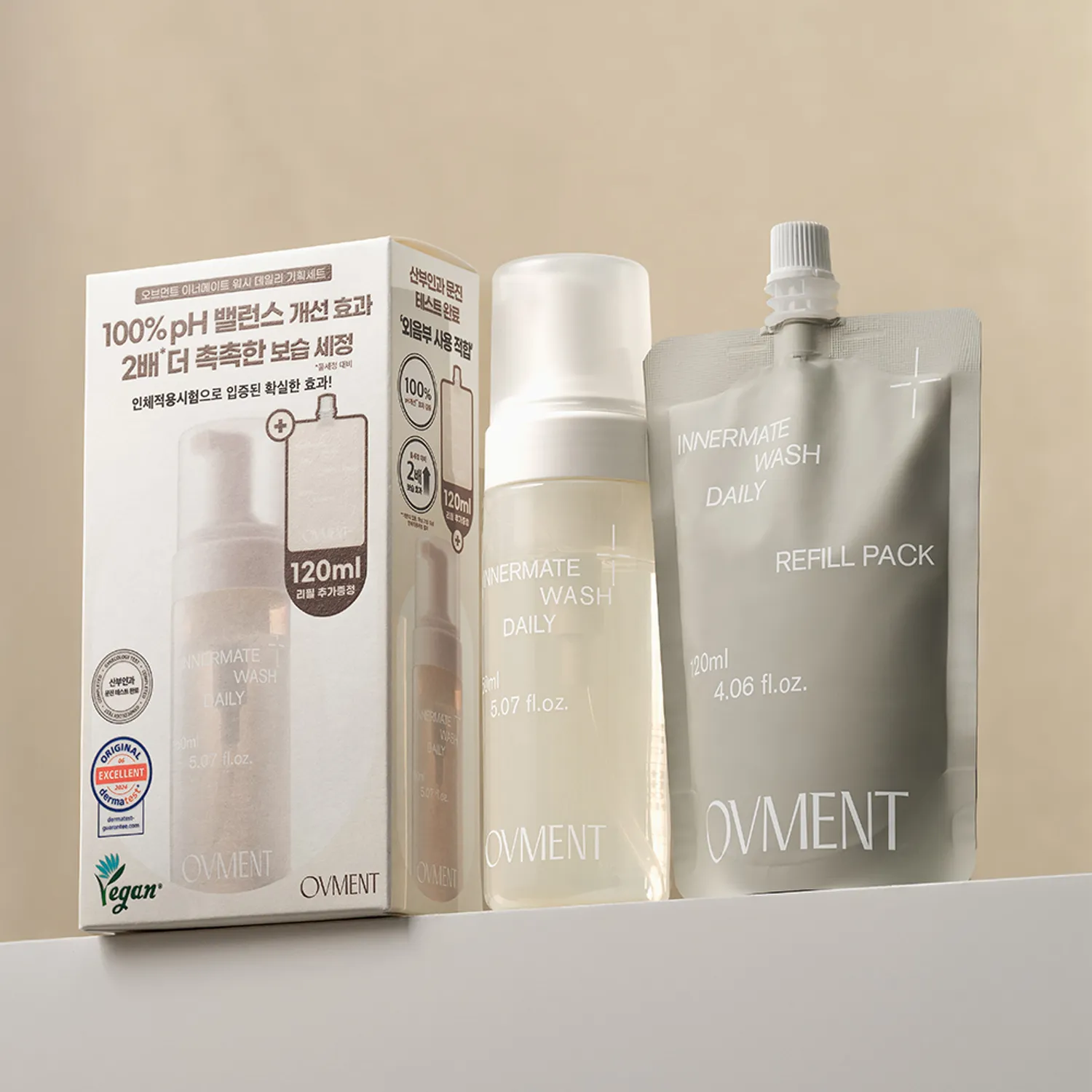 ovment Innermate Wash Daily 150ml Set (+Refill 120ml)