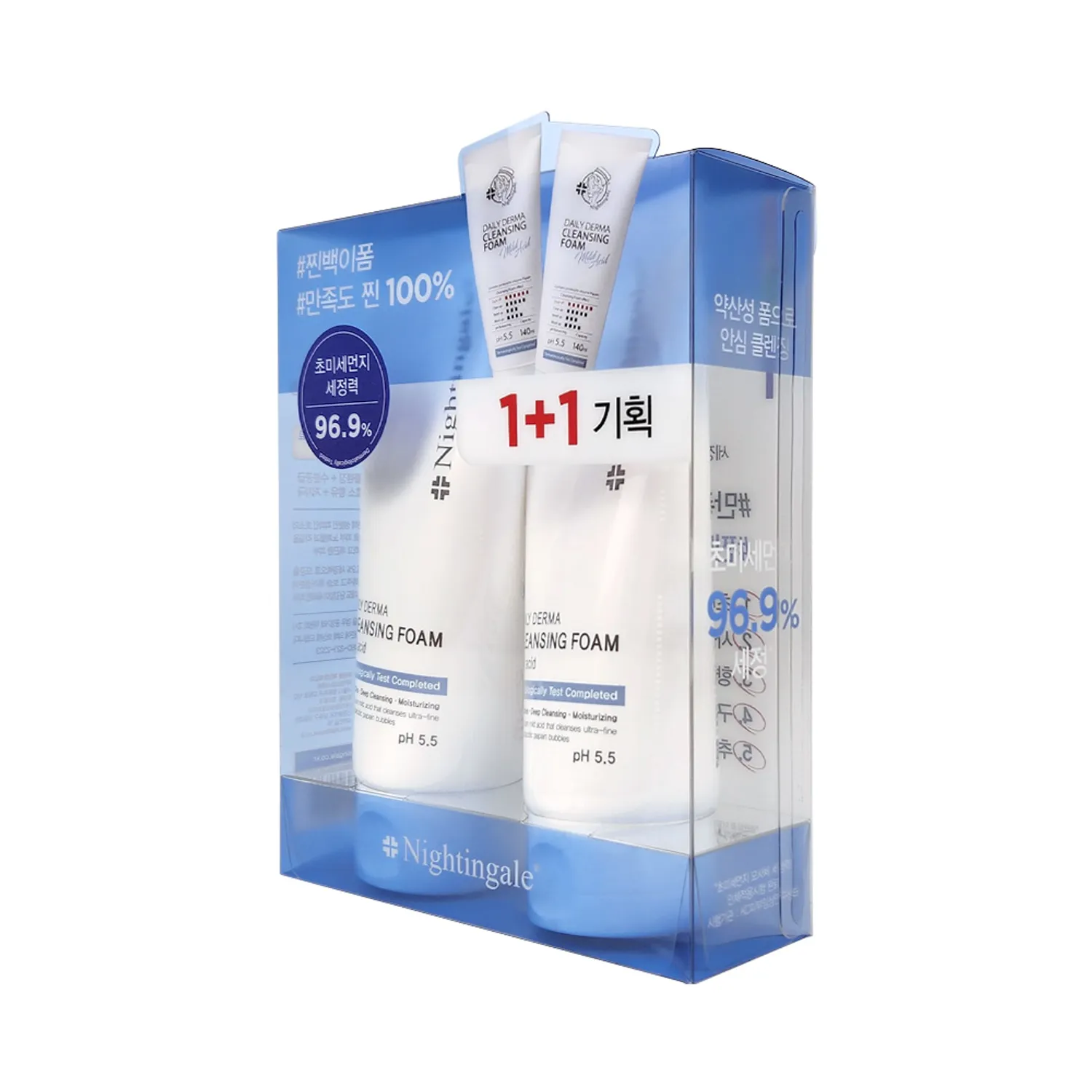 Nightingale Daily Derma Cleansing Foam Mild Acid 1+1
