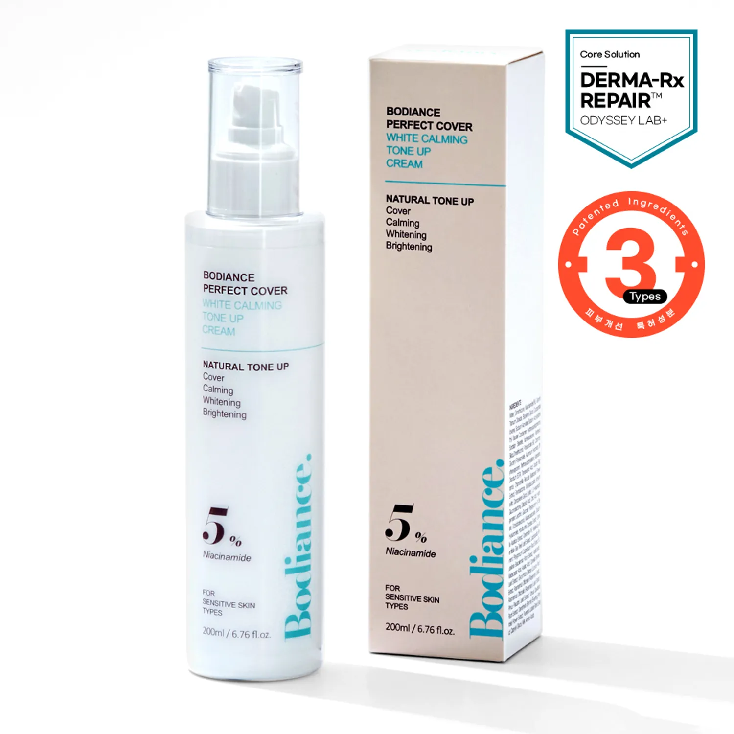 Bodiance Perfect Cover White Calming Tone Up Cream 200ml