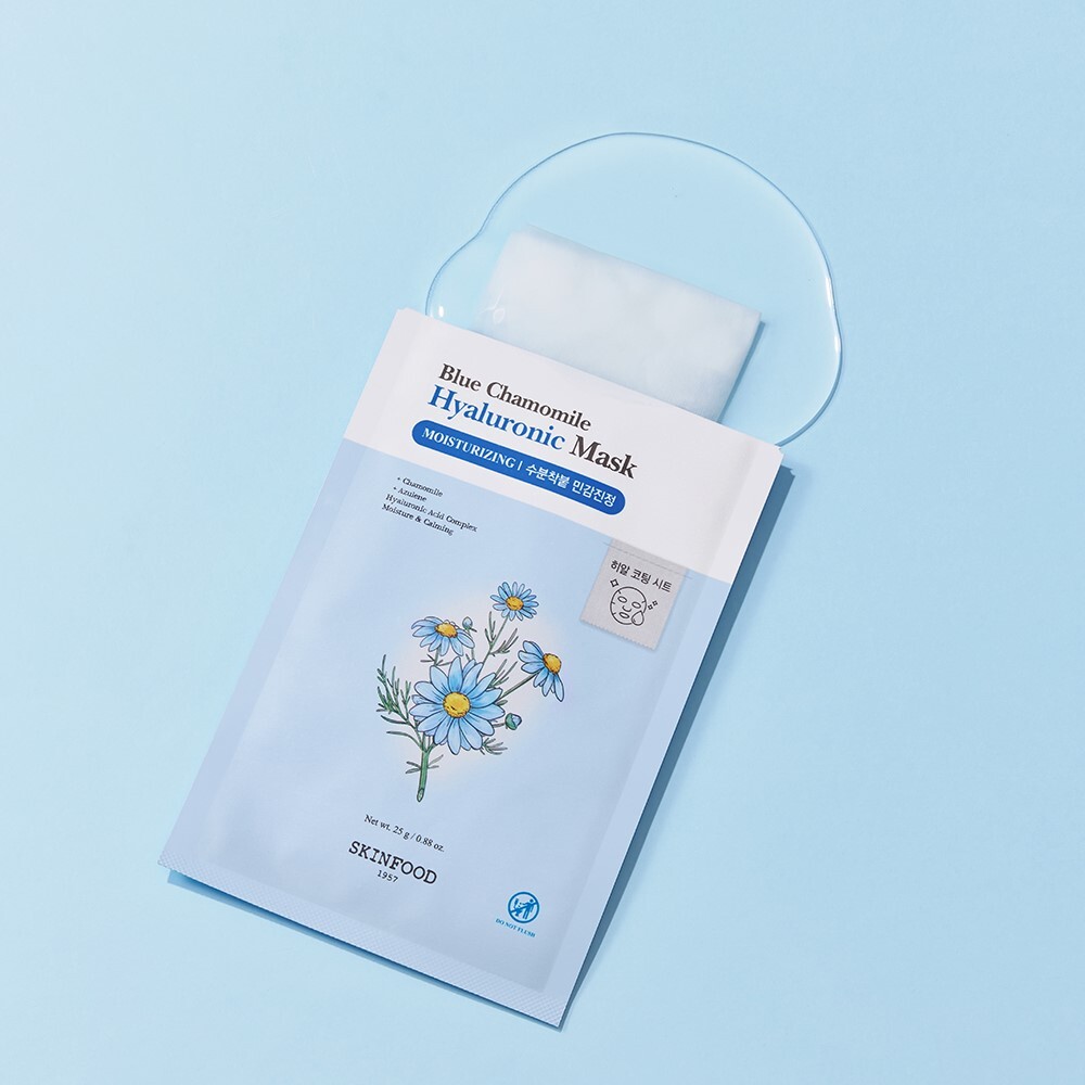 SKINFOOD Blue Chamomile Hyaluronic Mask Sheet 10ea