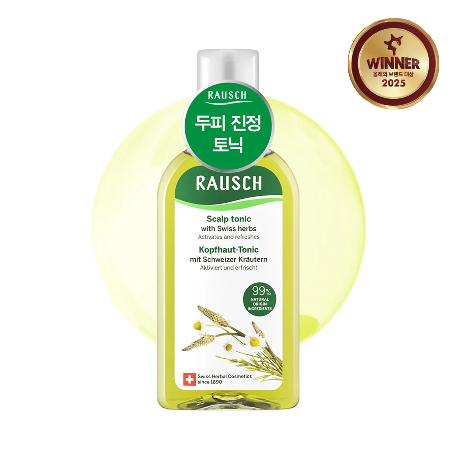 Raush Swiss Herb Scalp Tonic 200ml (Set/Single)
