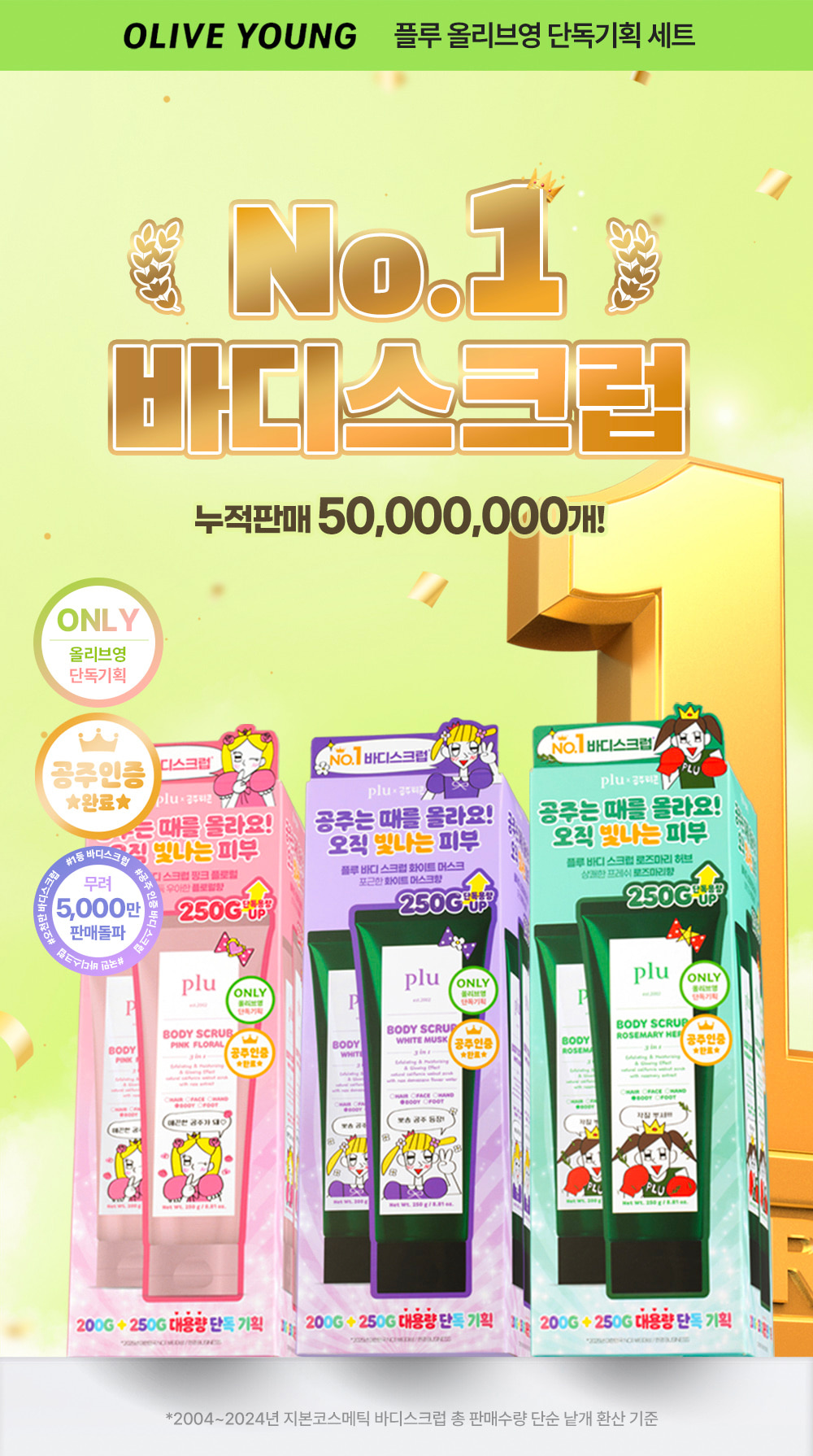 [PRINCESS TICON EDITION] plu Body Scrub 200g Set (+250g)