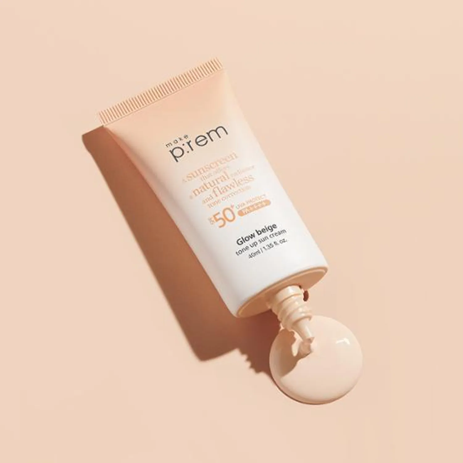 makeprem Glow Beige Tone Up Sun Cream 40mL 1+1 Special Set
