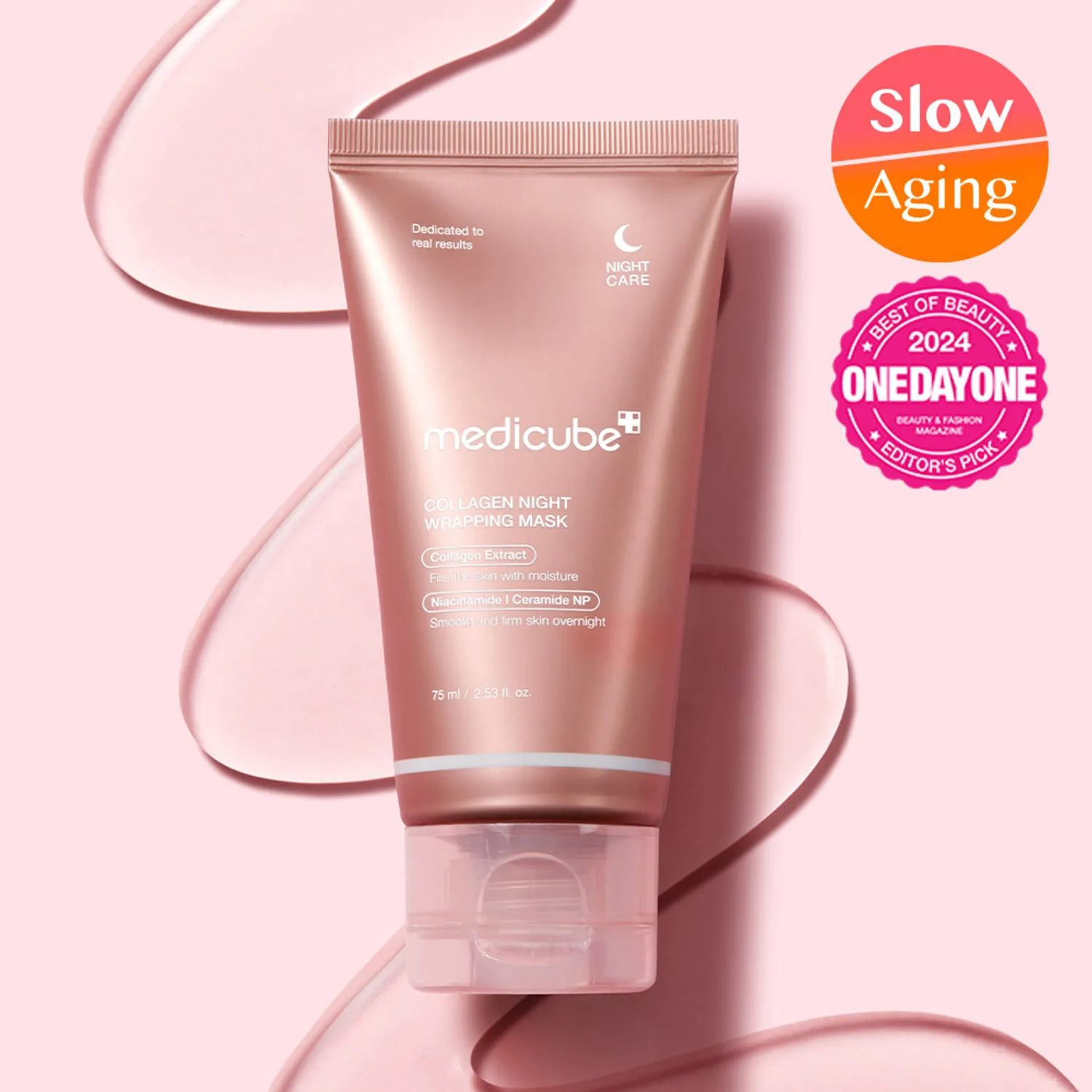 medicube Collagen Night Wrapping Mask 75ml Set (+Jelly Brush)