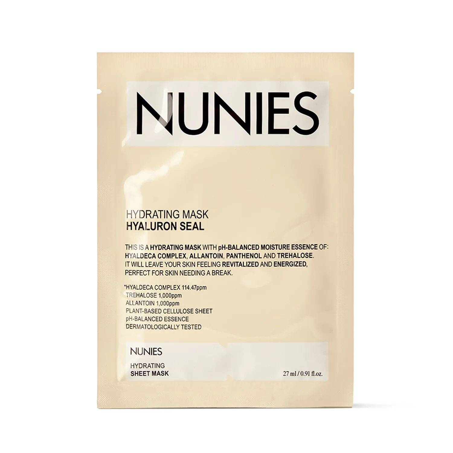 NUNIES Hydrating Sheet Mask Hyaluron Seal 5ea