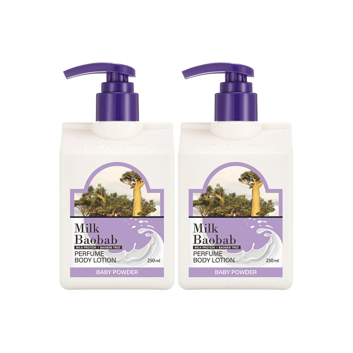 Milk Baobab Perfumed Body Lotion #Baby Powder 250mL*2ea Set