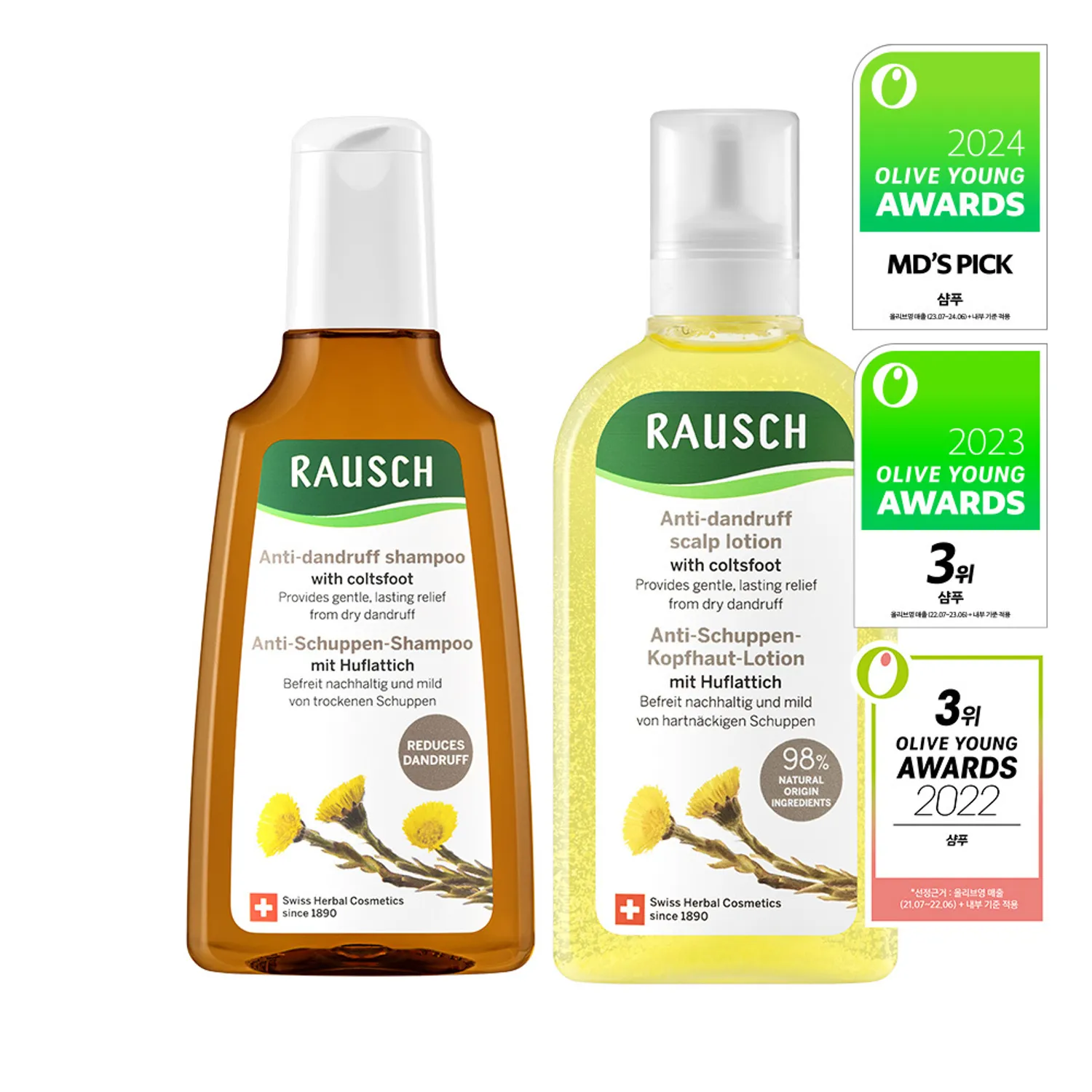 Rausch Coltsfoot Anti-Dandruff Shampoo 200ml & Lotion 200ml Set
