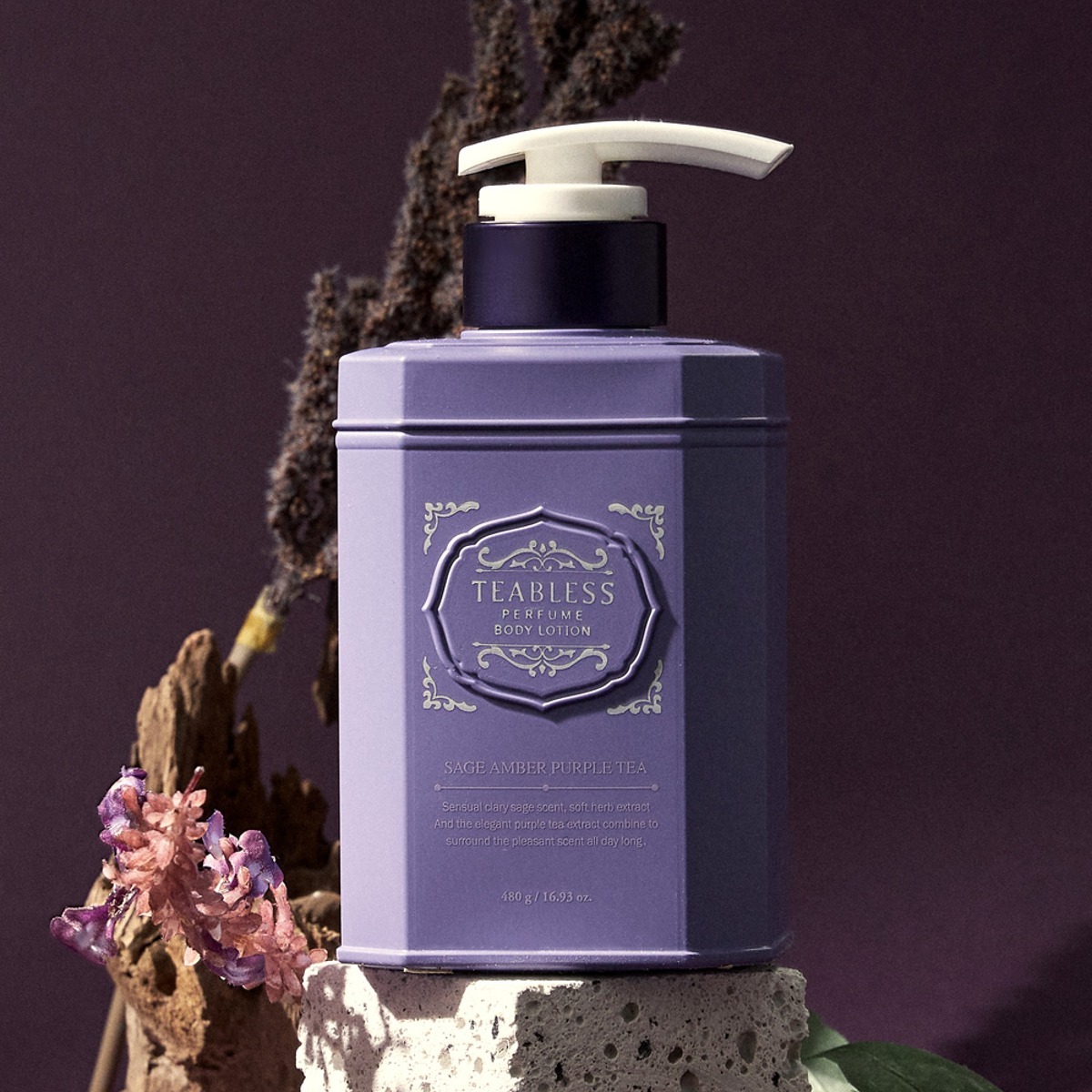 Teabless Sage Amber Purple Tea Perfume Body Lotion 480g