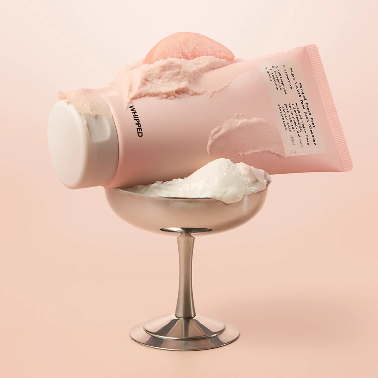 Whipped Peach Pear Vegan Yogurt Pack Cleanser 130g Set (+Pack Cleanser 25g)