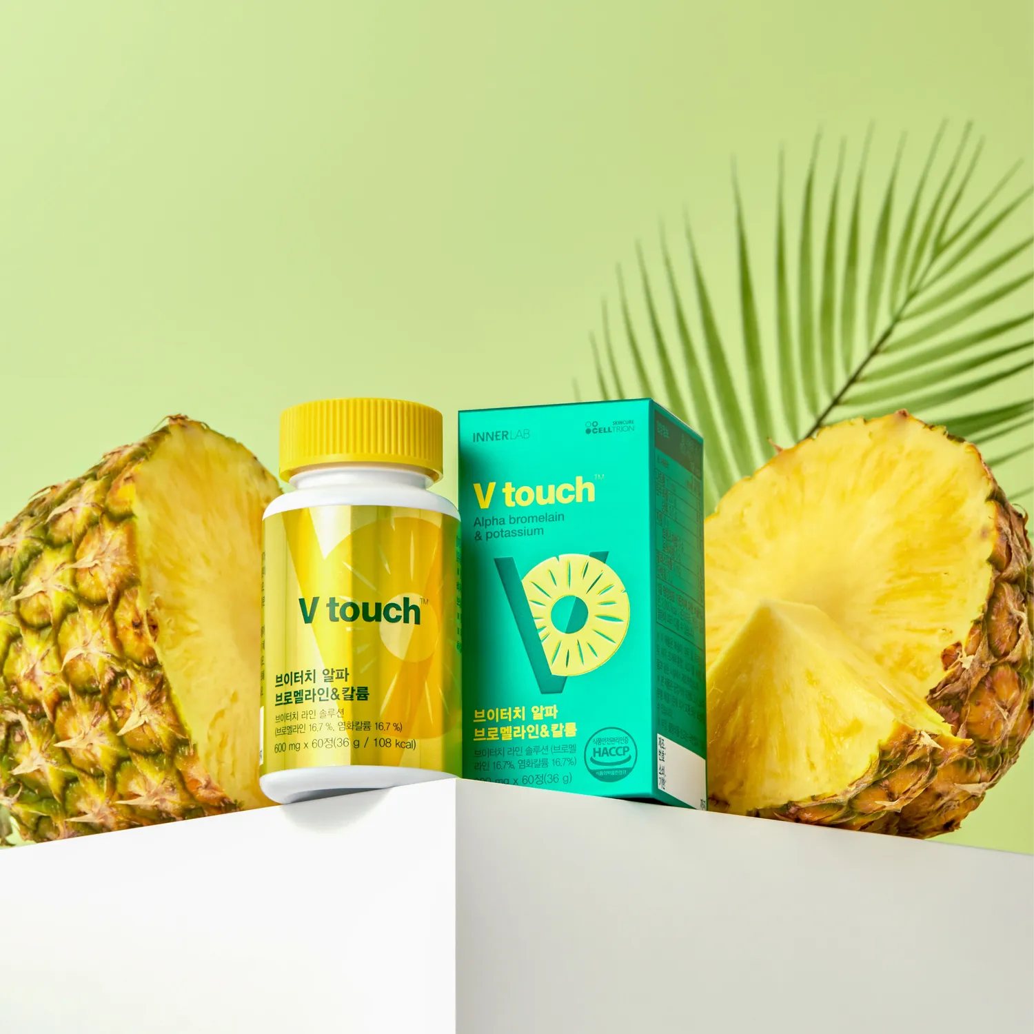 INNER LAB V Touch Alpha Bromelain & Potassium 60 Tablets (2-month supply)