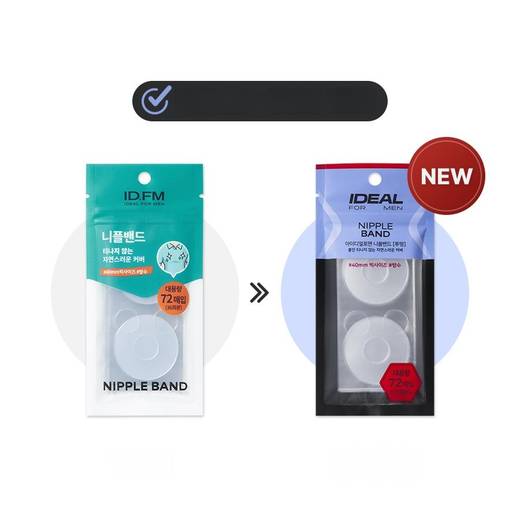 Ideal for Men Nipple Band (Clear) 72P [36 servings]