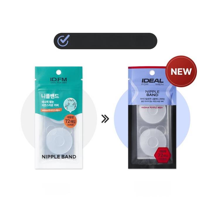 Ideal for Men Nipple Band (Clear) 72P [36 servings]