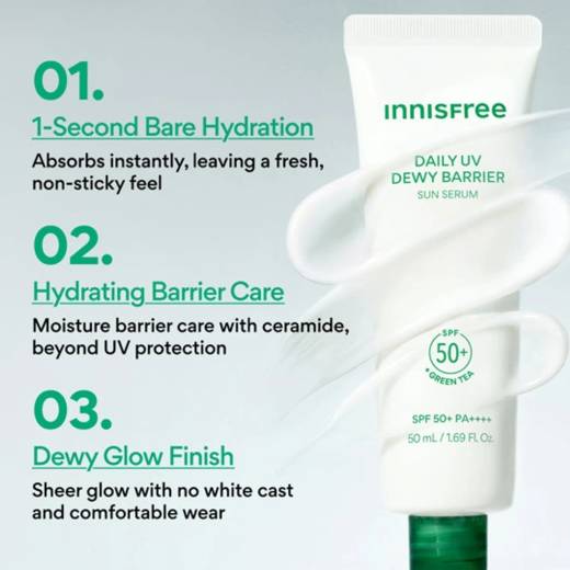 [Upgraded] INNISFREE Daily UV Dewy Barrier Sun Serum 50ml