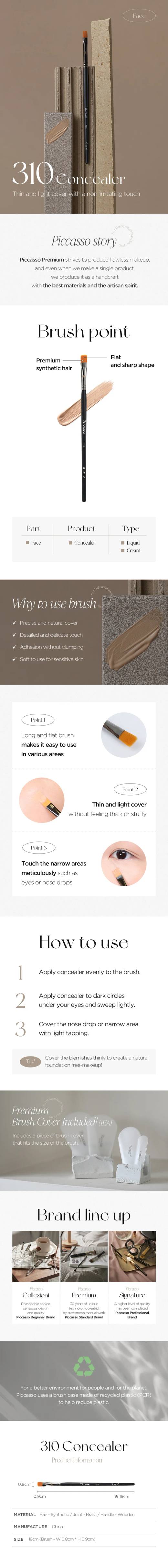 PICCASSO 310 Concealer Brush