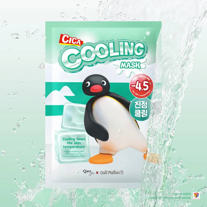 [PINGU Edition] Cell Fusion C Post Alpha Cica Cooling Mask Sheet 5P Set (+3P)