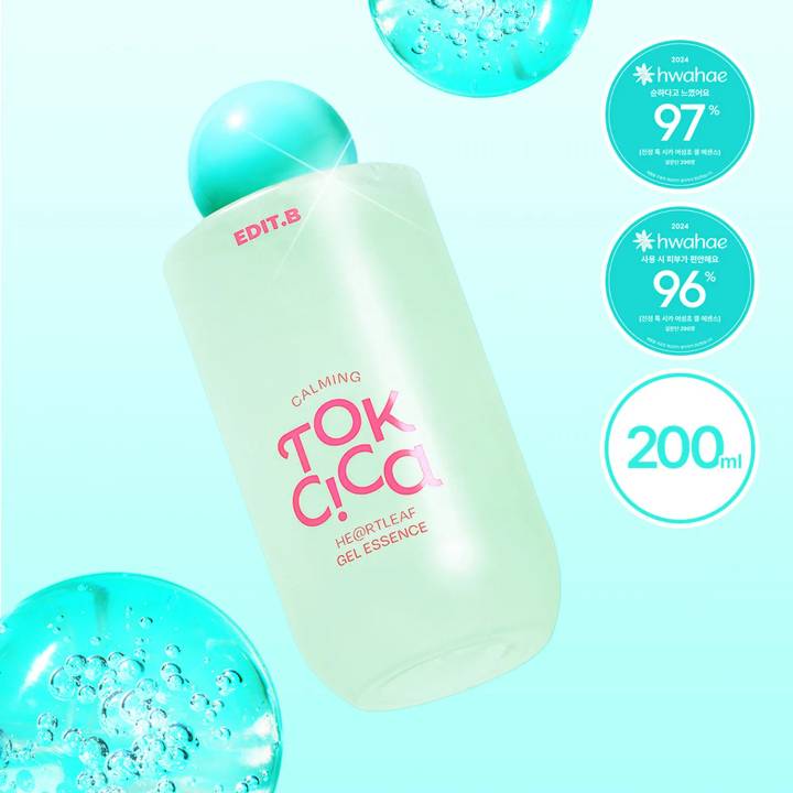 EDIT.B Calming Tok Cica Heartleaf Gel Essence 200ml