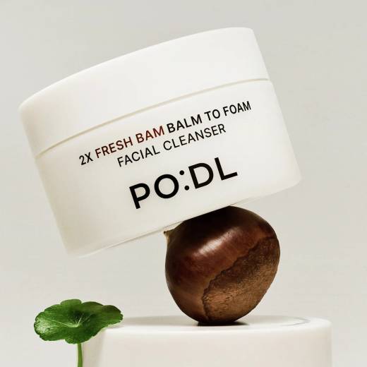 PODL 2X Fresh Bam Balm To Foam Facial Cleanser 130ml Set (+Dual Pore Brush + Wrist Wash Band)