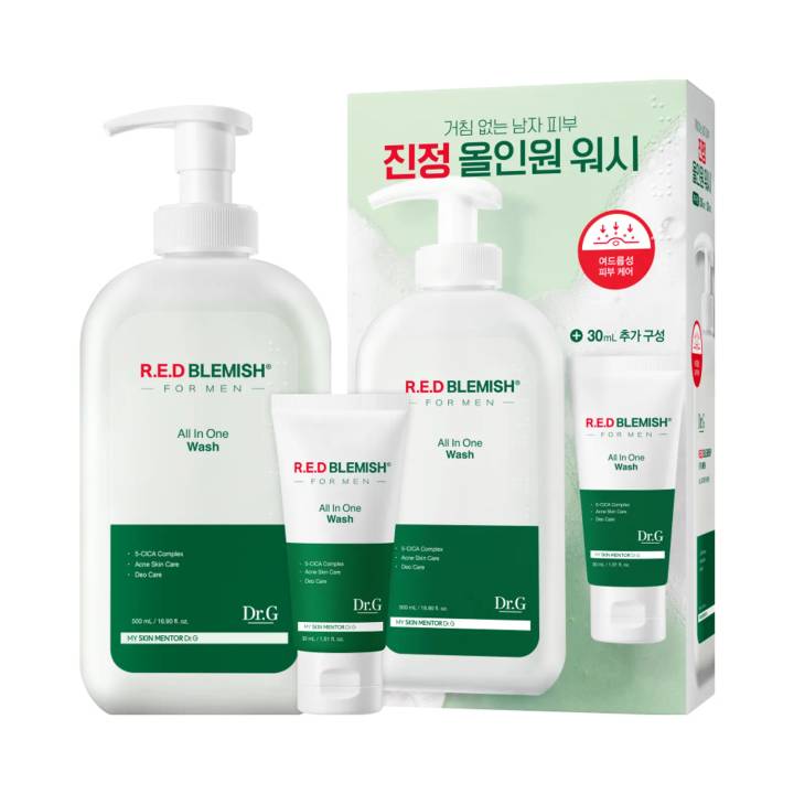 Dr.G Red Blemish For Man All In One Wash 500mL Special Set (+30mL)