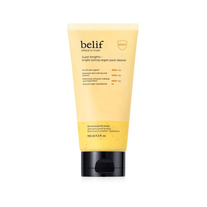 belif Super Knights Bright Toning Vegan Pack Cleanser 150ml 1+1 Set