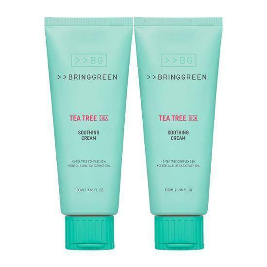 BRINGGREEN Tea Tree Cica Soothing Cream+ 100mL Double Pack_NEW