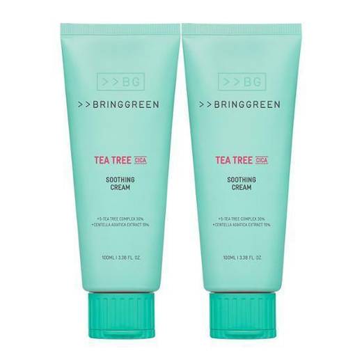 BRINGGREEN Tea Tree Cica Soothing Cream+ 100mL Double Pack_NEW