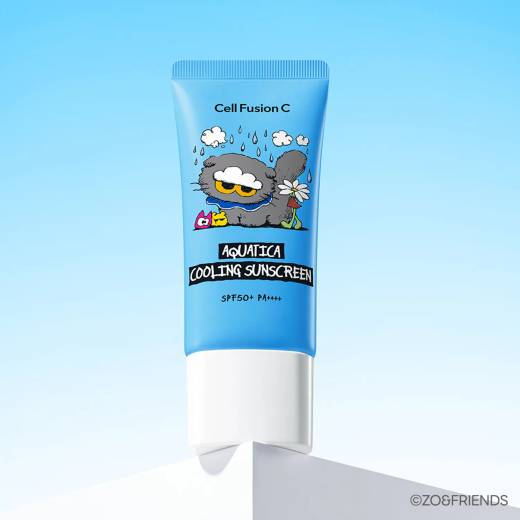 [ZO&FRIENDS EDITION] Cell Fusion C Aquatica Cooling Sunscreen 35ml+35ml Double Set (+10ml+Keyring)