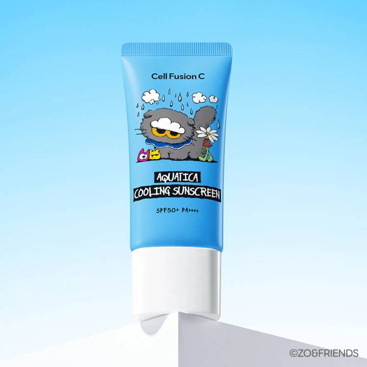 [ZO&FRIENDS EDITION] Cell Fusion C Aquatica Cooling Sunscreen 35ml+35ml Double Set (+10ml+Keyring)
