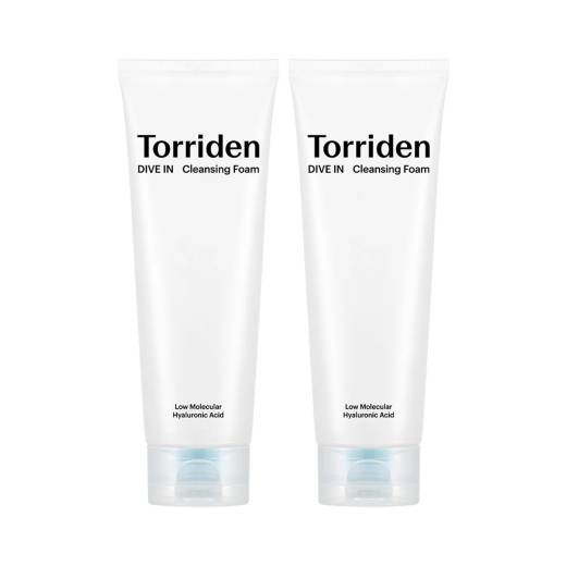 [Upgraded] Torriden Dive In Low Molecular Hyaluronic Acid Cleansing Foam 150mL Double Set (+Cleansing Milk 55ml)