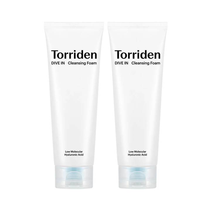 [Upgraded] Torriden Dive In Low Molecular Hyaluronic Acid Cleansing Foam 150mL Double Set (+Cleansing Milk 55ml)