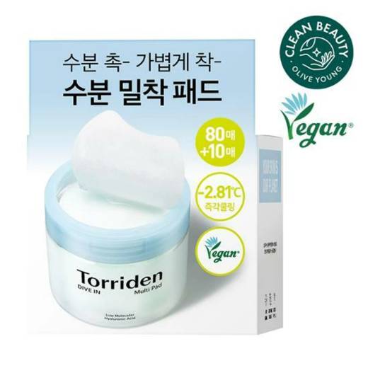 Torriden Dive In Low Molecular Hyaluronic Acid Multi Pad 80 Pads (+10 Pads) Special Set