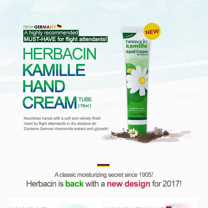 HERBACIN Kamille Hand Cream (NEW) 75ml