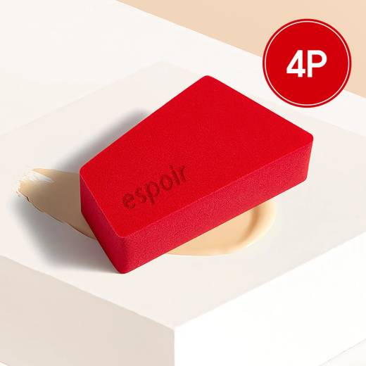 espoir Fitting Sponge Handy 4ea (Red/Ivory)