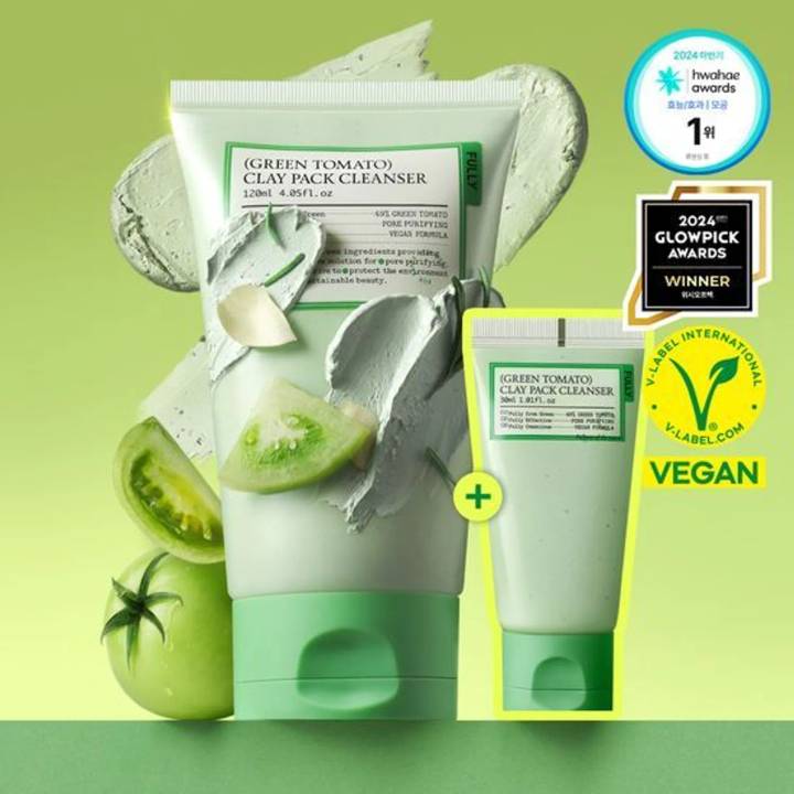 fully Pack Cleanser 120ml+30ml Set – Green Tomato/ Red Tomato/ Rice Dough