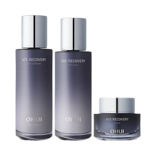 OHUI Age Recovery 3P Set (Skin 150ml+Emulsion 140ml+Cream 25ml+Skin 20ml+Emulsion 20ml+Essence 10ml+Soft Amino Foam 45ml+Collagen