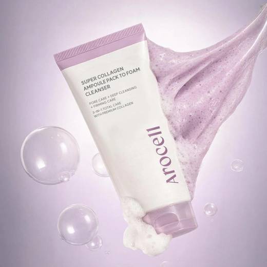 AROCELL Super Collagen Ampoule Pack To Foam Cleanser 120g