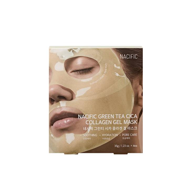 NACIFIC Green Tea Cica Collagen Gel Mask Sheet 4ea