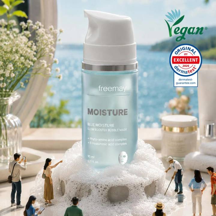 freemay Blue Moisture Glow Booster Bubble Mask 95ml
