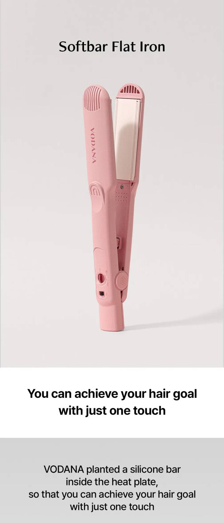 vodana Twin Softbar Flat Iron Milk Tea Rose