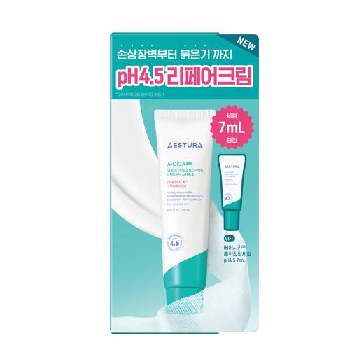 AESTURA A-Cica 365 Soothing Repair Cream pH4.5 60ml Special Set (+A-Cica Serum 7ml)